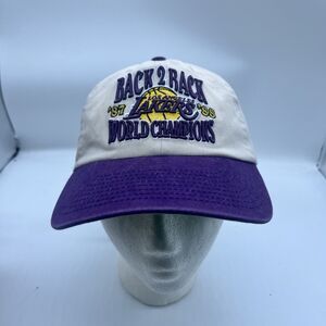Mitchell & Ness NBA LA Lakers Back To Back Champions Deadstock StrapBack Hat Cap